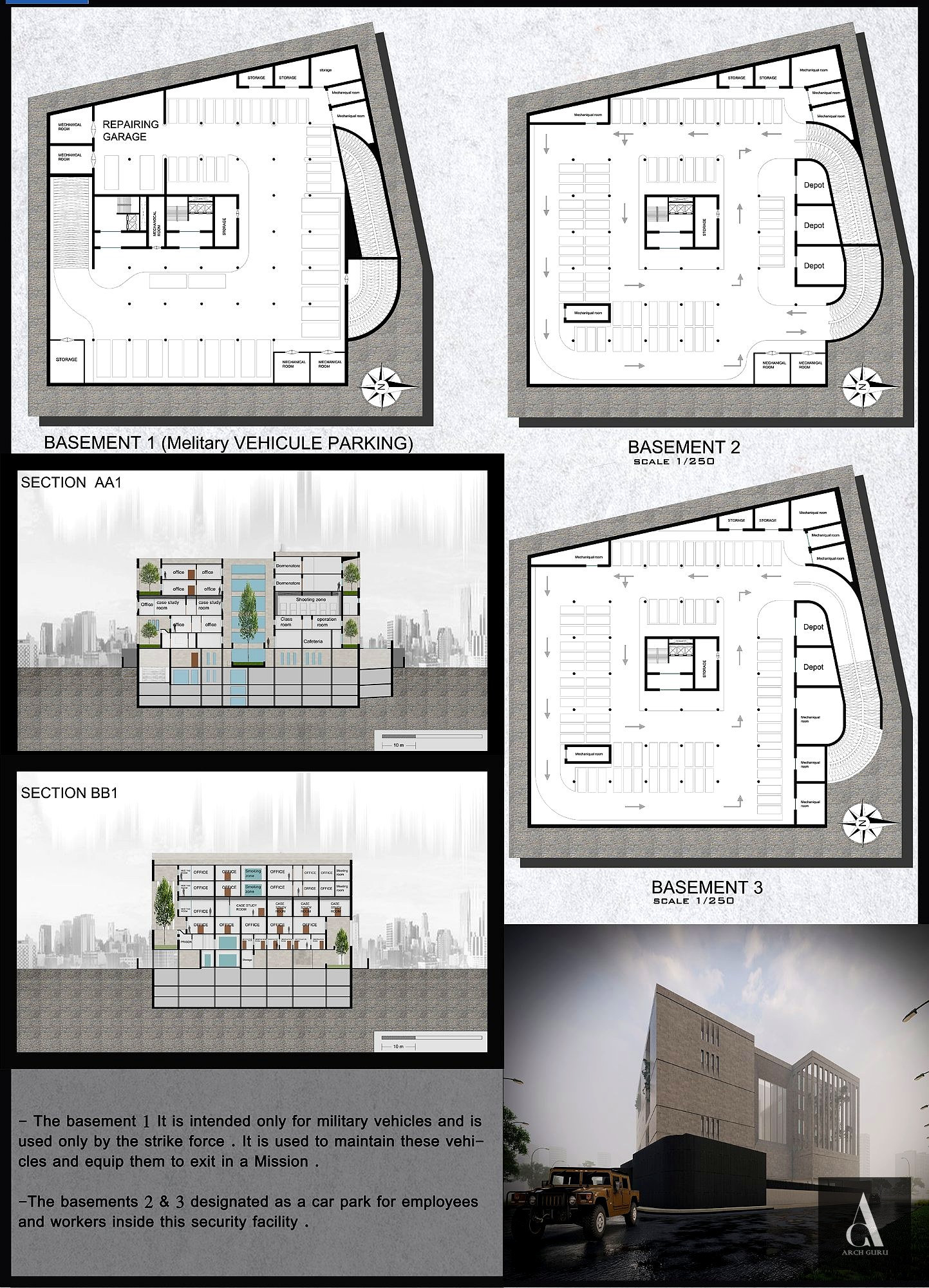 Sheet 04 — Basement Plans & Structural Sections