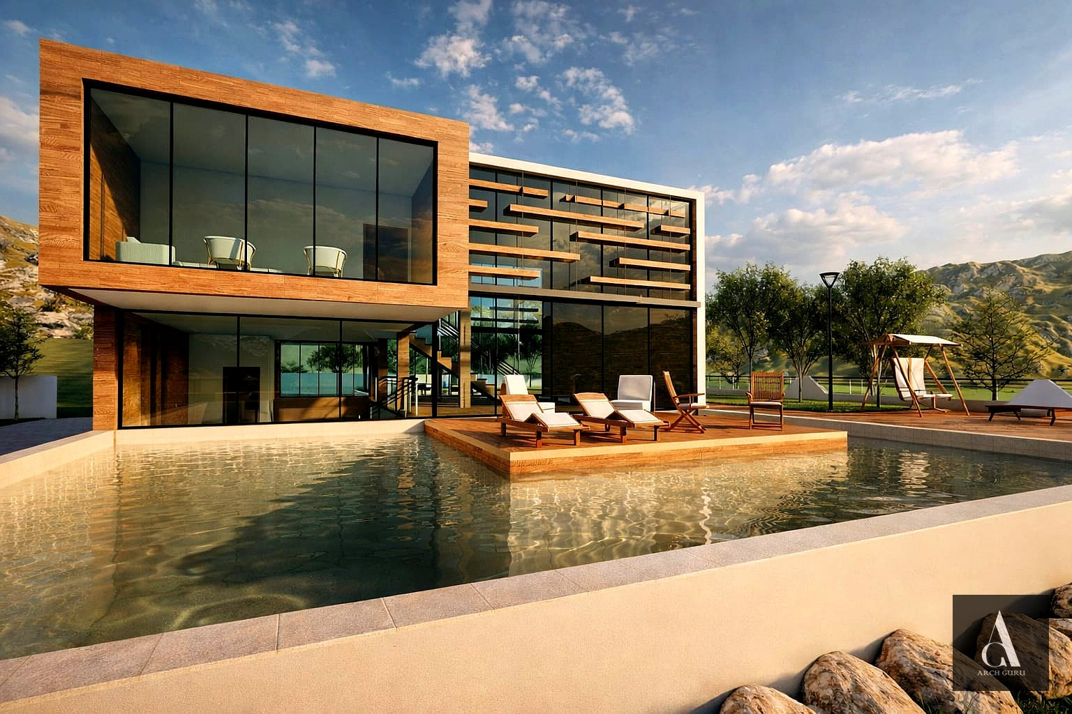 Damour Guesthouse — Facade & Pool