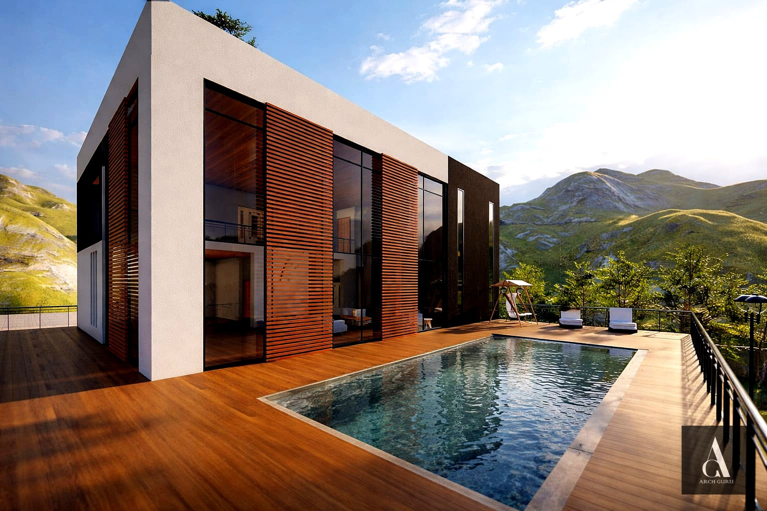 Mechref Villa — Pool Elevation