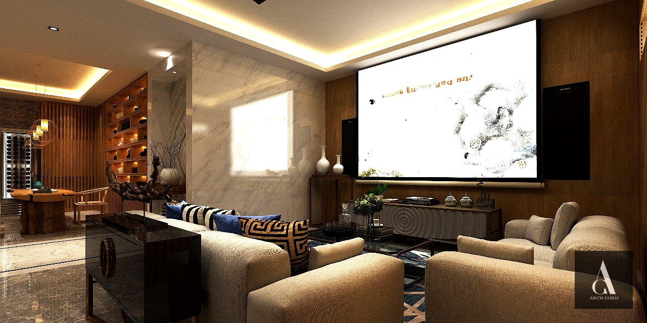 Zen Lounge & Home Cinema — Japanese-Contemporary