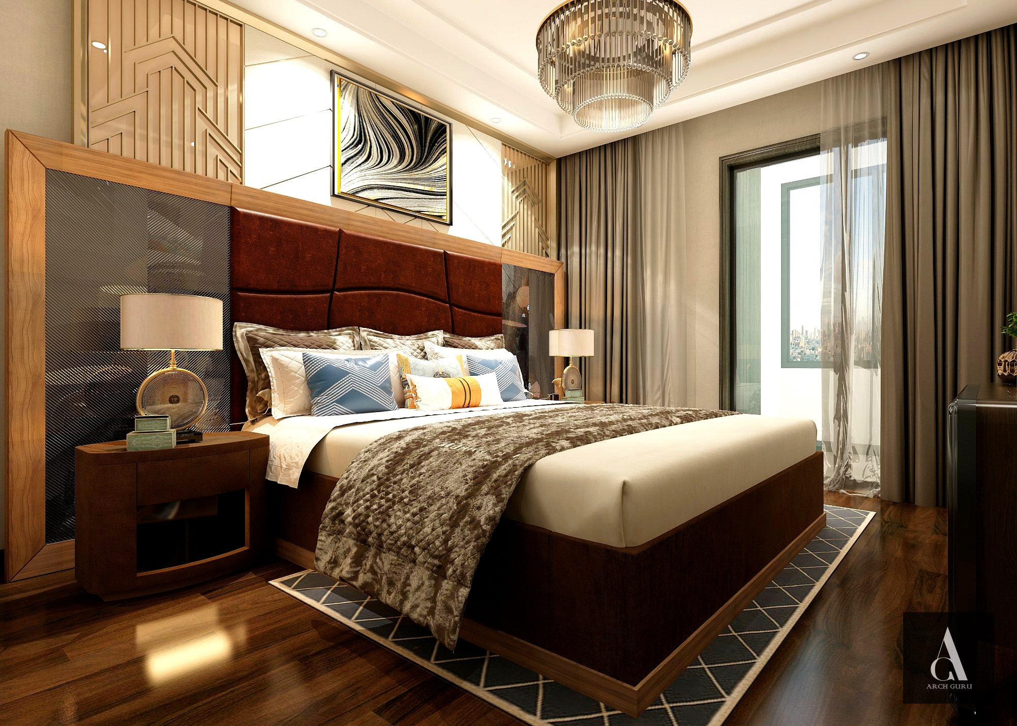 Luxury Hotel Room — Cognac & Crystal